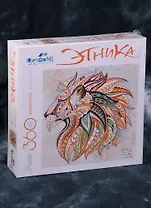 Пазл Оригами, 360 эл., 47,5*47,5см., Серия Арт-терапия Этника, Царь зверей