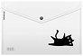 Папка-конверт А4 на кнопке "Clear Cat", пластик, Erich Krause