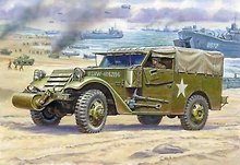 Сборная модель ЗВЕЗДА, Бронетехника, Бронетранспортёр, М-3, Скаут, С тентом, 1:35