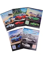 Тетрадь в клетку Hatber, "Авторевю", 96 листов, в ассортименте