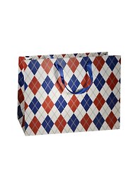 Пакет подарочный бумажный А3 45*33*10 "Английский ромб",муж., разноцвет., мат. ламинат, Хансибэг