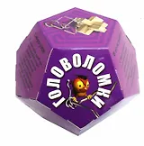 Набор с головоломками и книгой Додекаэдр. Фиолетовый 15*15*12,5см