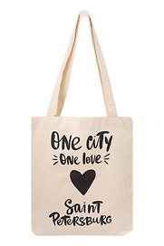 Сумка текстильная, One city/One love  58*35см