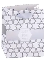 Пакет А6 14*11,5*6 "Grey and white" нейтр., бум.мат.ламинат