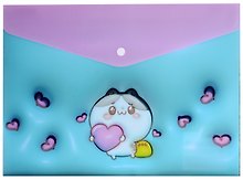 Папка -конверт «Kawaii. Котик 3D» А4 на кнопке, Be positive