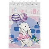 Блокнот А7 40л кл. "Smile" гребень, ассорти