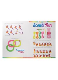 Happy Loom Scoubi Fun Набор для плетения браслетов (02208) (4 браслета) (4 веревочки+станок+крючок+4 подвески) (6+) (коробка)