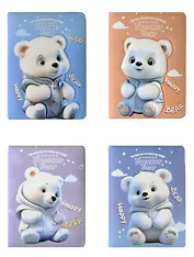 Записная книжка А6 96л "Мишки 3D" мел.картон, ассорти