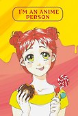 Обложка для паспорта. Im an anime person - 0