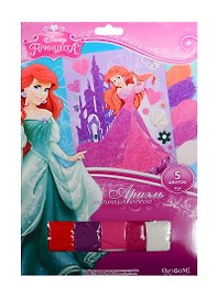 Набор для творчества Оригами Чудо-творчество Disney/Дисней Princess™ Аппликация из песка Ариэль в замке 21*30 см.