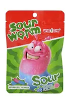 Мармелад жевательный WISICHI Кислый червячок со вкусом персика и черники, 20г