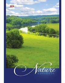Блокнот А5 80л кл. "Nature" карт.обл., на скрепке, ассорти, Hatber