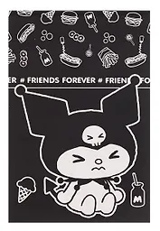 Блокнот А7 40 листов, клетка, "Куроми-6" скрепка