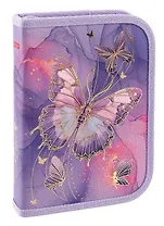 Пенал 1 отделение "Butterfly" 19*13 см