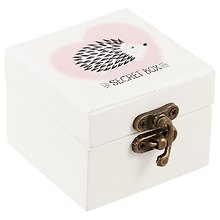 Шкатулка с зеркалом Ежик Secret box (дерево) (6,5*6,5*5см)