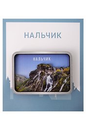Сувенирный магнит "Голубые озёра и горы" (Нальчик) (дерево) (НлчГоиг1)