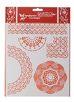 Трафарет пластиковый многоразовый Кружевные бордюры 17 (К-17) (20х25см)