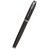 Ручка-роллер Parker, IM Premium Dark Espresso Ciselled CT, подарочная черная