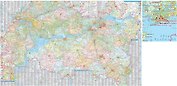 Настенная карта Республики Татарстан (плакат 1.45 х 1.00 м, в 1 см 2.85 км)