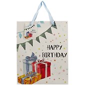 Пакет А4 32*26*10 "Birthday Party" нейтр., бум.мат.ламинат - 1