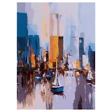 Холст с красками по номерам "Корабли", 30 х 40 см