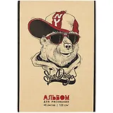 Альбом для рисования Academy Style, "Миша", А4, 40 листов, на склейке