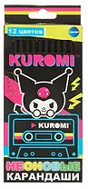 Карандаши цветные 12 цветов "Kuromi" деревянные