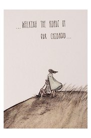 Открытка одинарная "the roads of our childhood"