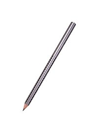 Карандаш Faber-Castell "Jumbo Grip" серебряный металлик, трехгранный, утолщенный
