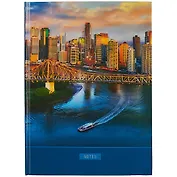 Книга для записей А4 160л кл. "Панорама" 7БЦ, глянц.ламинация