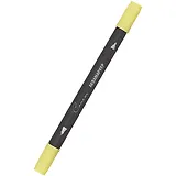 Маркер акварельный "Сонет", двухсторон., кисть и тонкий наконечник, лимонный, сонет