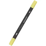 Маркер акварельный "Сонет", двухсторон., кисть и тонкий наконечник, лимонный, сонет