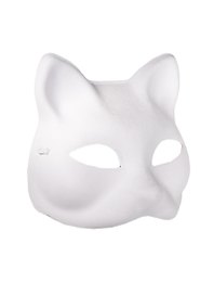 Маска из папье-маше с резинкой Кот (11-24559-J6) (17,5х15,5 см)