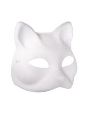 Маска из папье-маше с резинкой Кот (11-24559-J6) (17,5х15,5 см)