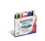 Мелки, восковые, FILA GIOTTO/Джиотто, 12 цветов, в блистере