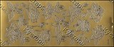 Контурные наклейки Разные розы (1.4800) (лист) (зол.) (10х23см)