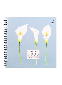 Скетчбук 190*190 40л "SKETCHBOOK. Флористика" белый офсет, 120г/м2, тв.обложка, евроспираль