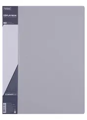 Папка 60ф А4 "STANDARD" пластик 0,7мм, серая 
