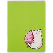 Тетрадь в клетку Unnika, "Cute & Funny. Котик с мороженкой", А4, 60 листов