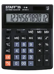 Калькулятор 12 разрядный настольный, двойн.питание, 199*153мм