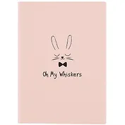 Записная книжка А6+ 56л лин. "ЗАЙКА" мягк.переплёт, шелкография, ляссе, инд.уп.