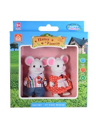 Игровой набор Фигурки животных Семья мышек (012-01C) (2шт) (Happy Family) (3+) (коробка)