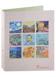 Папка на 2 кольцах «Винсент Ван Гог. Картины», А4, ламинированный картон