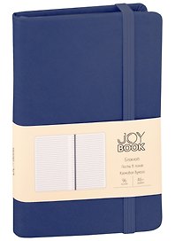 Записная книжка «Синий деним» А6, 96 листов в линейку, экокожа, Joy Book