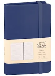 Записная книжка А6 96л лин. "Joy Book. Синий деним" иск.кожа, тонир.блок, скруг.углы, ляссе, резинка, карман на задн.форзаце