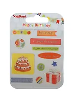 Набор эпоксидных наклеек С Днем Рождения (RU) (SCB34001075) (упаковка)