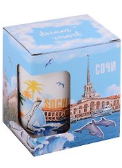Кружка Сочи Большой Сочи (фарфор цветная матовая)