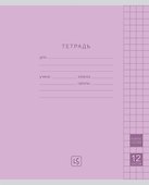Тетрадь 12 листов, крупная клетка "Easy Cover" пластиковая обложка, цвет в ассортименте - 1