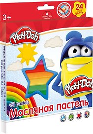Набор для творчества Play Doh Масляная пастель  24 цв., 2 раскраски