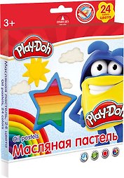 Набор для творчества Play Doh Масляная пастель  24 цв., 2 раскраски